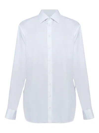 Giorgio Armani Classic-collar Button-up Shirt In White