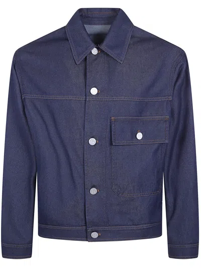 Giorgio Armani Classic Denim Jacket In Blue