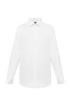Giorgio Armani Tailored Cotton Twill Shirt With French Collar In White
