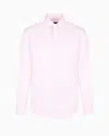 Giorgio Armani Official Store Cotton Twill Shirt In Pink