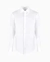 Giorgio Armani Official Store Classic Shirt In Cotton Twill In White