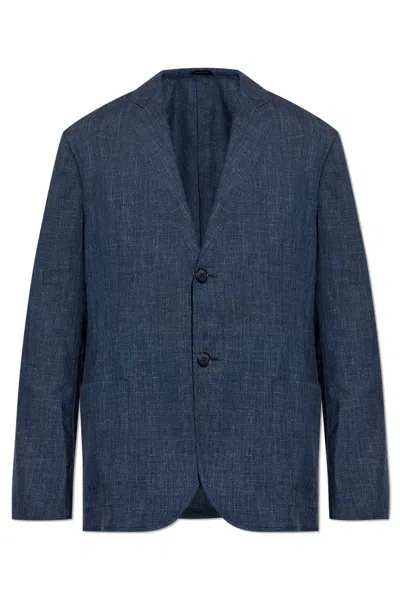 Giorgio Armani Classic Tailored Jacket In Navy