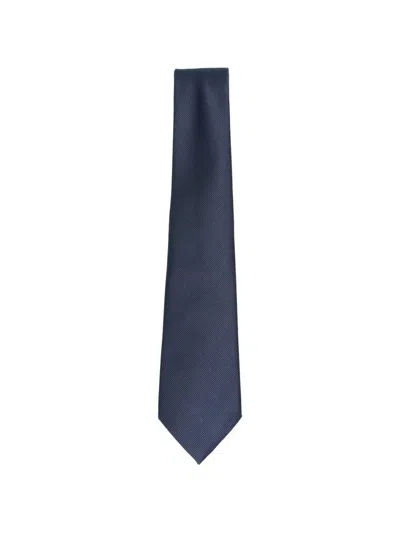 Giorgio Armani Slim Textured Tie Narrow Modern Shape In Blue