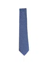 Giorgio Armani Tie Regular Width Pointed Tip Polka Dots In Blue