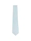 Giorgio Armani Slim Patterned Tie Featuring Pointed Tip In Blue