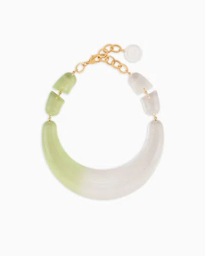Giorgio Armani Clear Shaded Resin Choker Necklace