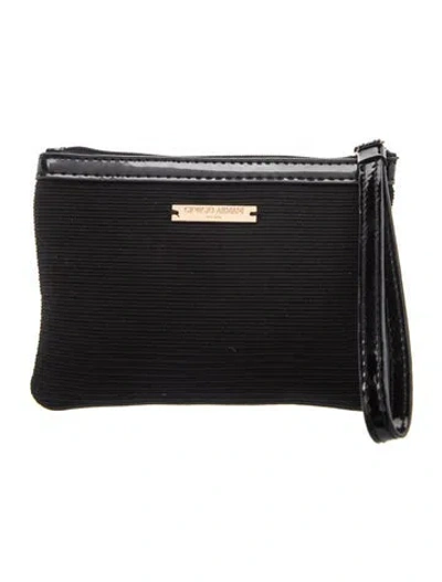Pre-owned Giorgio Armani Clutch In Black