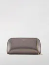 Giorgio Armani Horizontal Clutch The First In Laminated Leather In Grey
