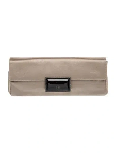 Pre-owned Giorgio Armani Clutch In Neutrals