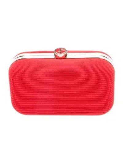 Pre-owned Giorgio Armani Clutch In Red