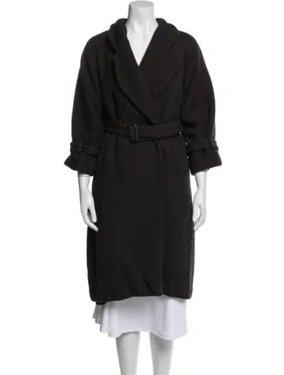 Pre-owned Giorgio Armani Coat In Black
