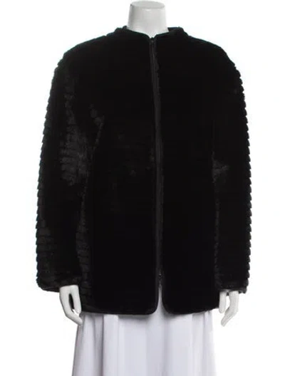 Pre-owned Giorgio Armani Coat In Black