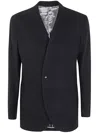 Giorgio Armani Tailored Suit Jacket With Notched Lapel And Back Vent In Black