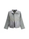 Giorgio Armani Hemp Jacket In Multicolour