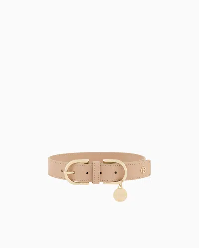 Giorgio Armani Collier En Cuir Poldo X In Sand