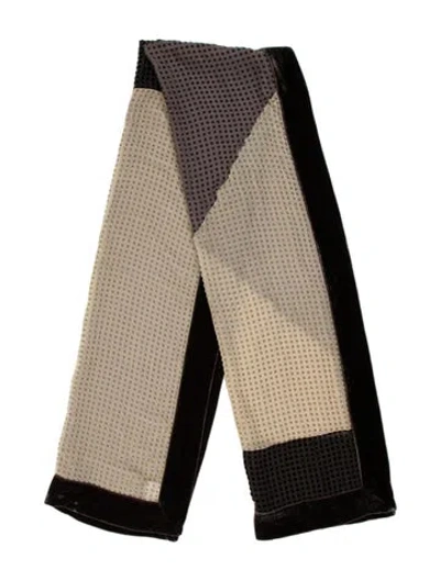 Pre-owned Giorgio Armani Colorblock Pattern Scarf In Neutral