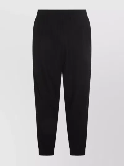 Giorgio Armani Comfortable Trousers Featuring Elastic Waistband In Blue