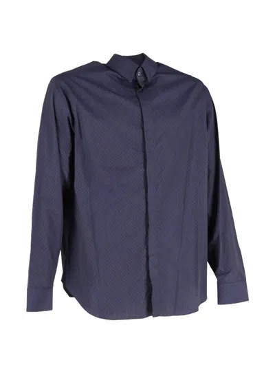Pre-owned Giorgio Armani Concealed-fastening Shirt In Blue