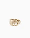 Giorgio Armani Contoured Ga Logo Bracelet In Gold