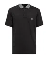 Giorgio Armani Contrast Collar Polo-shirt In Black