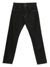 Giorgio Armani Contrast-stitching Jeans In Black
