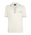 Giorgio Armani Contrast-trim Polo Shirt In White