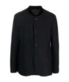 Giorgio Armani Contrast-trim Single-breasted Blazer In Black
