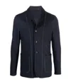 Giorgio Armani Contrast-trim Single-breasted Blazer In Black