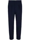 Giorgio Armani Tapered-hose Aus Cord In Blau