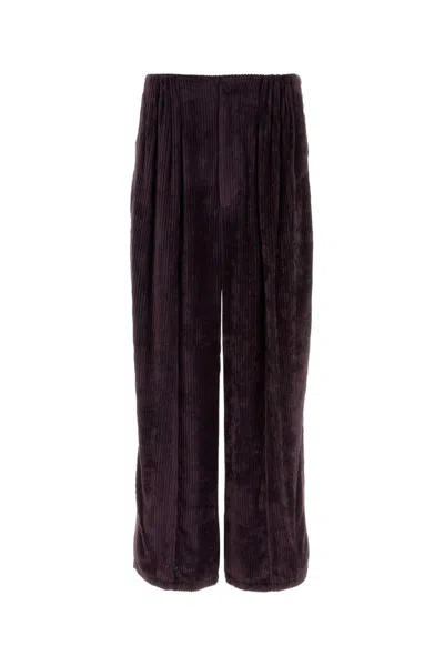 Giorgio Armani Corduroy Wide-leg Trousers In Purple
