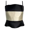 Giorgio Armani Corset Camisole Top In Multicolor Silk In Multi