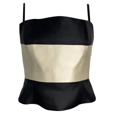 Giorgio Armani Corset Camisole Top In Multicolor Silk