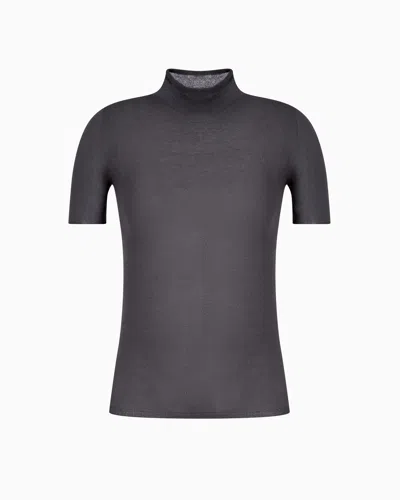 Giorgio Armani Cotton Blend Jumper In Green
