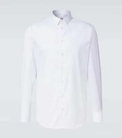 GIORGIO ARMANI COTTON-BLEND POPLIN SHIRT