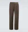 Giorgio Armani Cotton-blend Wide-leg Pants