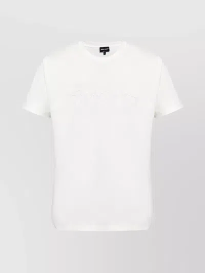 GIORGIO ARMANI COTTON CREW NECK LOGO T-SHIRT