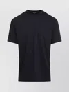 Giorgio Armani Official Store Viscose And Cashmere Jacquard Jersey Crew-neck T-shirt In Black