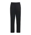 Giorgio Armani Icon Cupro Drawstring Trousers In Black