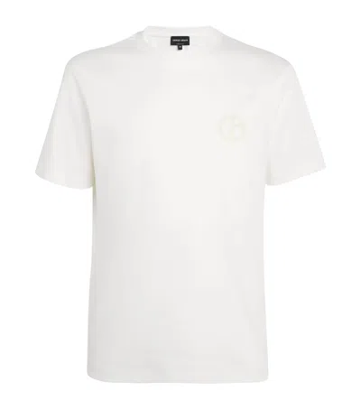 GIORGIO ARMANI COTTON INTERLOCK LOGO T-SHIRT