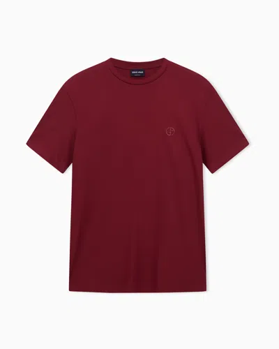 Giorgio Armani Cotton-interlock T-shirt With Embroidered Logo