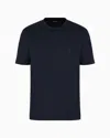 Giorgio Armani Cotton-interlock T-shirt With Embroidered Logo In Black