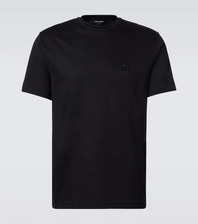 Giorgio Armani Cotton Jersey T-shirt In Black