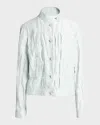 Giorgio Armani Women's Textured Cotton & Linen Jacket In Mint