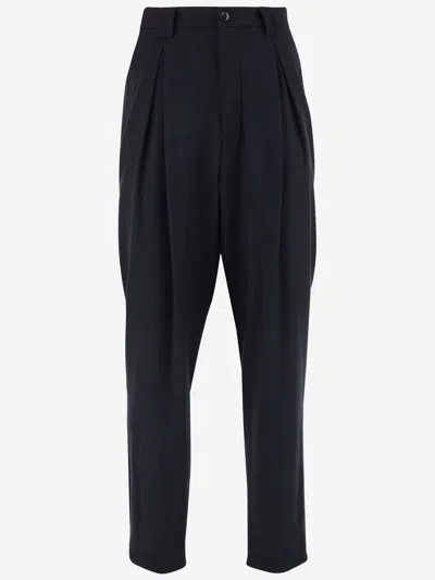 Giorgio Armani Wool Trousers In Black