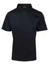 Giorgio Armani Cotton Polo Shirt Blue In Black