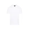 Giorgio Armani Logo Embroidered Polo Shirt In White