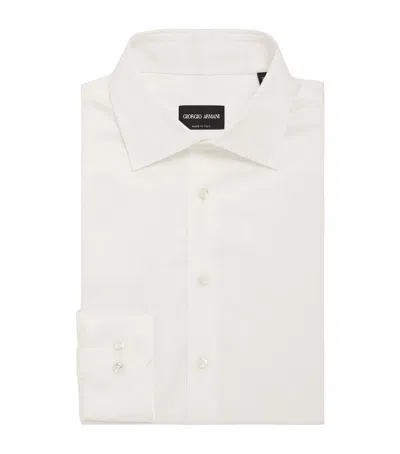 Giorgio Armani Cotton Poplin Shirt In White