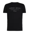Giorgio Armani Borgonuovo 11 Cotton Jersey T-shirt In Black