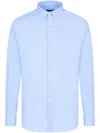 Giorgio Armani Cotton Shirt In Blue