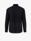 Giorgio Armani Cotton-blend Shirt In Blue